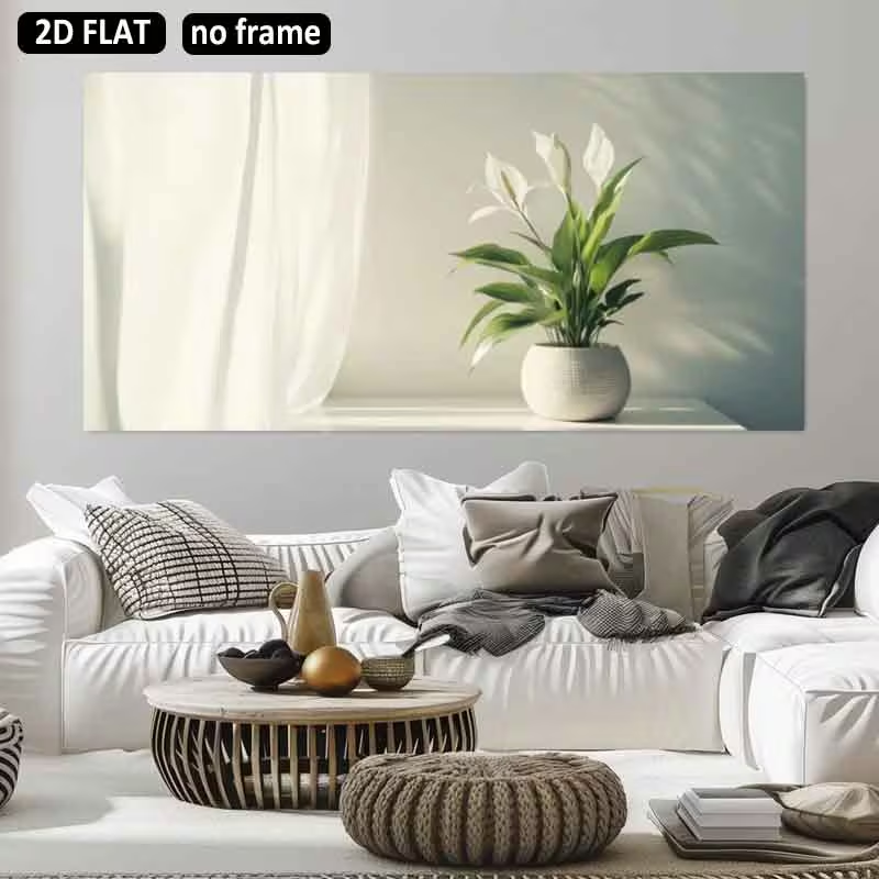 1 Buah (Tanpa Bingkai), 2D Dat - Peace Lily White ulasan dan harga